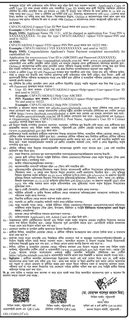 Civil Surgeon Patuakhali Job Circular 2025